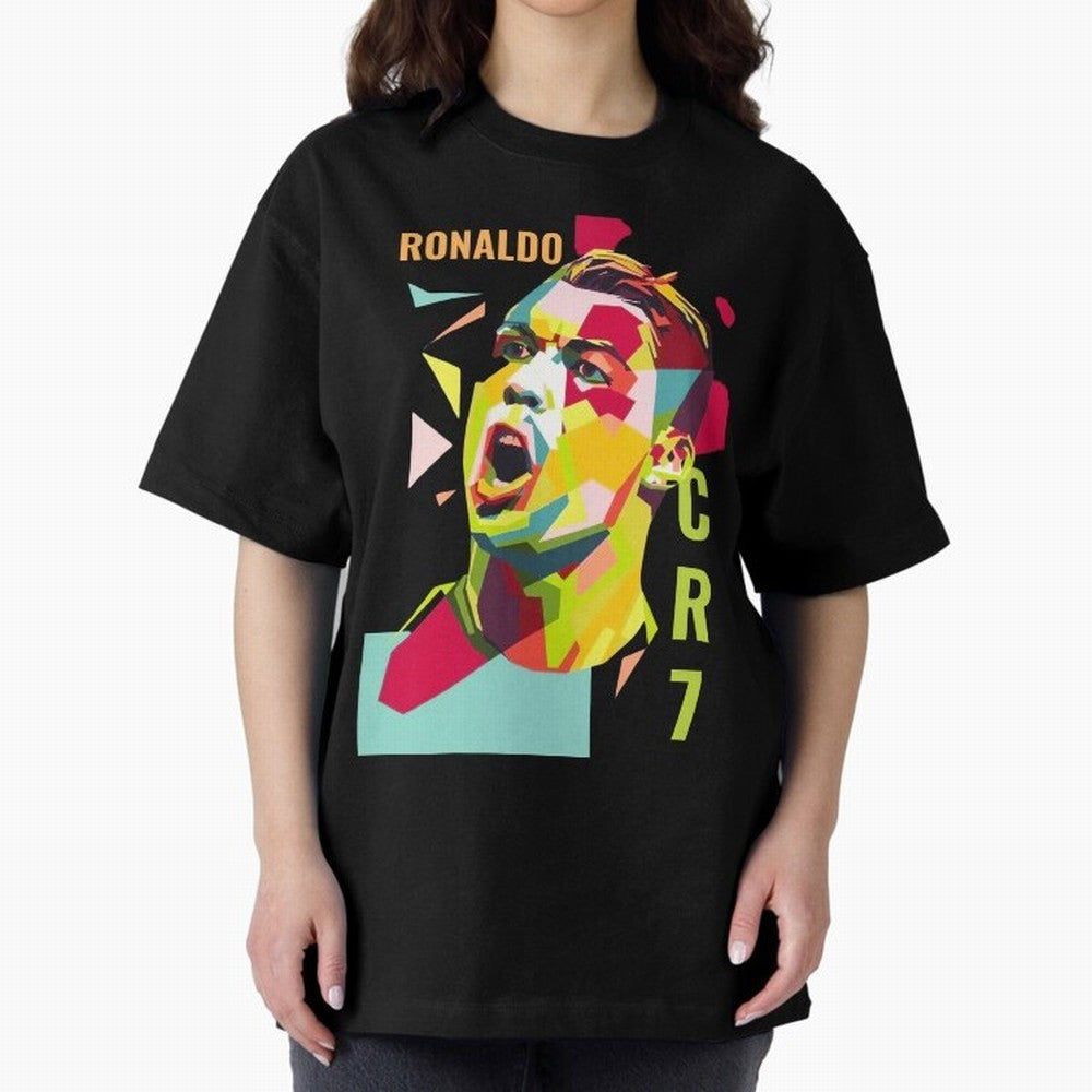 RONALDO CR7 Design Oversized T-Shirt Celebrate Football Dreams Across Match Day Hype around FIFA World Cup 2026 USA Canada Mexico, Mbappe and Neymar, France, Fan Favorite Moments, National Team Passion, Big Match Drama and Soccer History; Made for