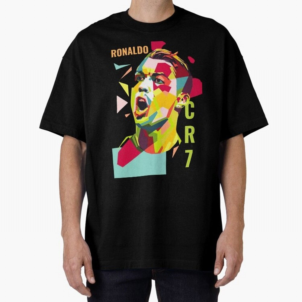 RONALDO CR7 Design Oversized T-Shirt Celebrate Football Dreams Across Match Day Hype around FIFA World Cup 2026 USA Canada Mexico, Mbappe and Neymar, France, Fan Favorite Moments, National Team Passion, Big Match Drama and Soccer History; Made for