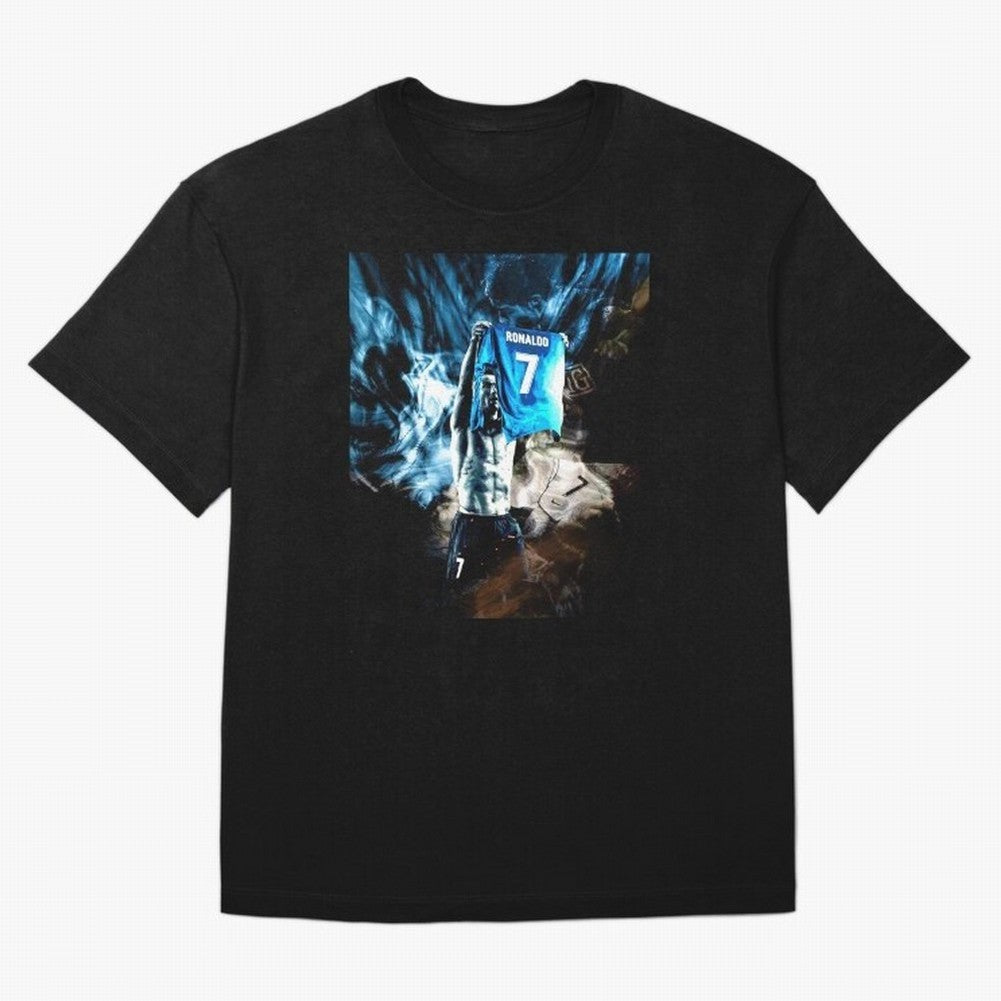 Cristiano Ronaldo Graphic Oversized T-Shirt Honor the FIFA World Cup 2026 Journey through Haaland and Mbappe Highlights, Brazil, Portugal and Argentina Pride, Vintage Soccer Flavor, Modern Football Stars, National Flags and Final Night Emotion;