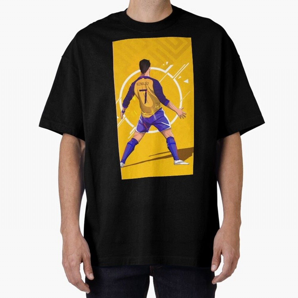 Cristiano Ronaldo Oversized T-Shirt Celebrate FIFA World Cup 2026 USA Canada Mexico for Fans of Mbappe and Neymar and France and Portugal, Bringing Football Passion, Legendary Performances, Festival Vibes and Supporter Community; Built for