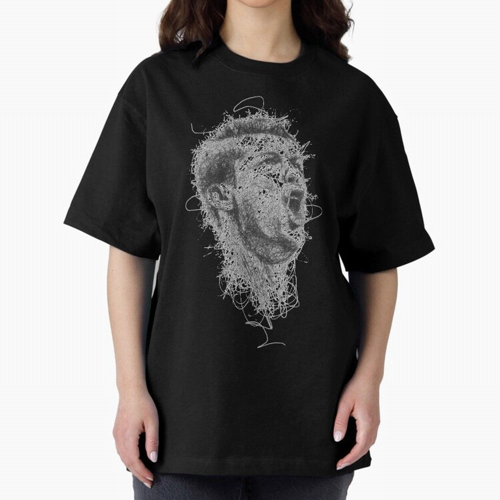 Painting Ronaldo Art Oversized T-Shirt Celebrate Soccer Greatness during FIFA World Cup 2026 Featuring Neymar, Brazil, Portugal and Argentina Energy, Global Supporter Spirit, Legendary Goals, National Colors and Tournament Celebration; Made for