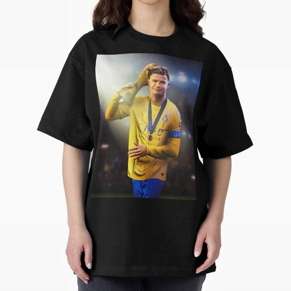 Cristiano Ronaldo Oversized T-Shirt Feel FIFA World Cup 2026 Group Stage for Fans of Mbappe and Neymar and Germany, Bringing Worldwide Fan Energy, Dramatic Goals, Stadium Lights and Championship Celebrations; Perfect for Supporters Who Want Bold