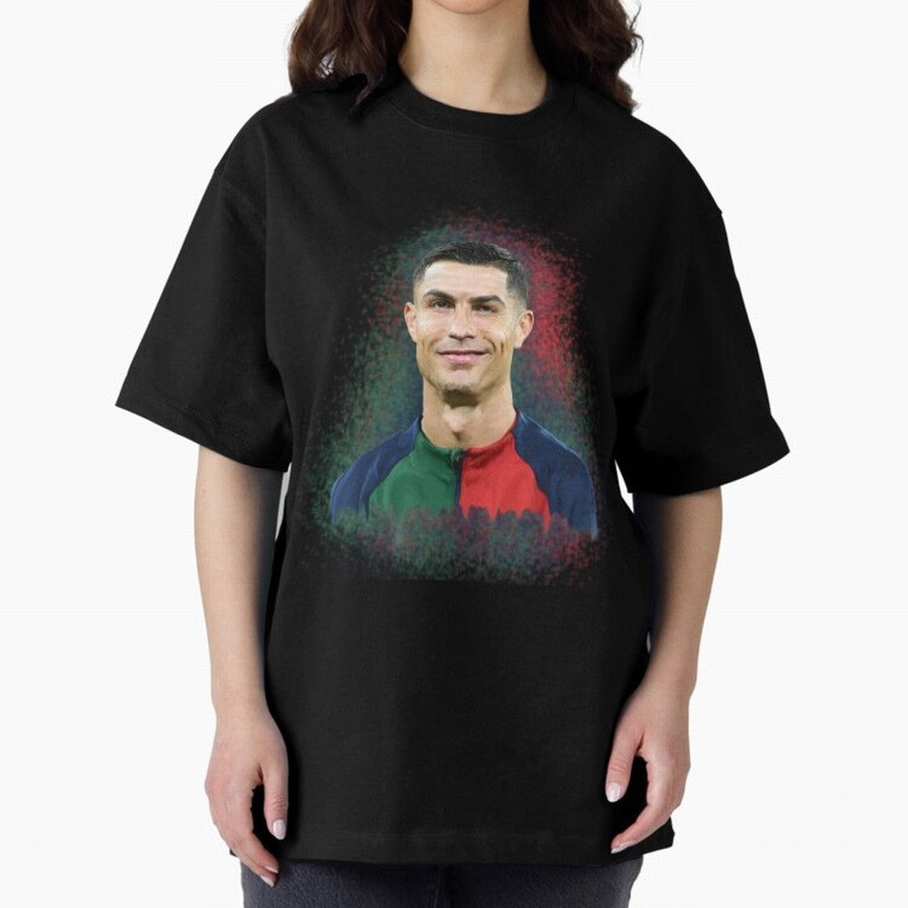Cristiano Ronaldo digital art Oversized T-Shirt Experience the Global Stage of FIFA World Cup 2026 Group Stage for Fans of Messi and Cristiano Ronaldo and Brazil, Bringing Stadium Chants, National Pride, Trophy Dreams and Unforgettable Football