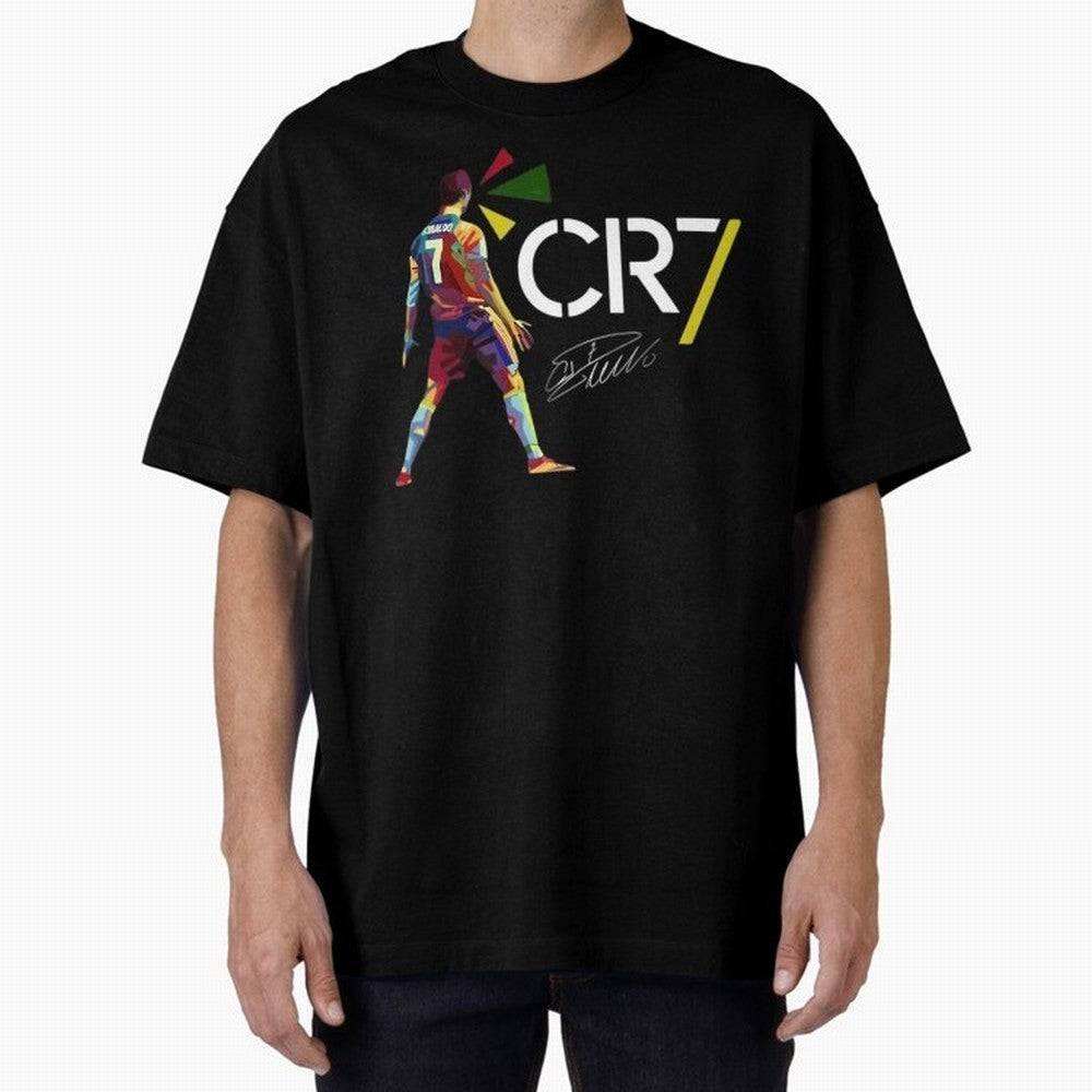 Cr7 Cristiano Ronaldo Signature Oversized T-Shirt Relive Legendary Nights from the FIFA World Cup 2026 USA Canada Mexico Journey through Messi, CR7 and Mbappe Highlights, Brazil Pride, Worldwide Fan Energy, Dramatic Goals, Stadium Lights and
