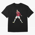 Ronaldo in Flight Oversized T-Shirt Honor Champions and Dreams in the FIFA World Cup 2026 USA Canada Mexico Journey through Messi and Cristiano Ronaldo Highlights, Spain and Netherlands Pride, Champion Mindset, Group Stage Buzz, Knockout Tension