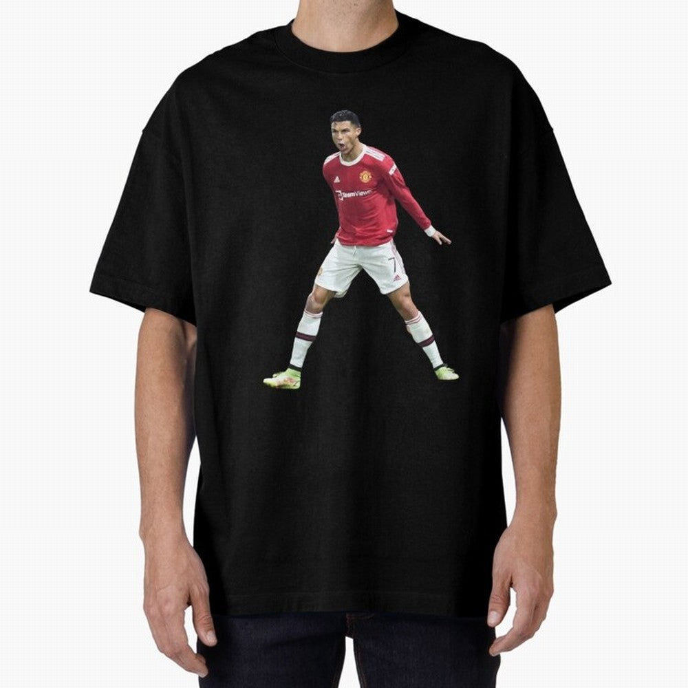 Ronaldo in Flight Oversized T-Shirt Honor Champions and Dreams in the FIFA World Cup 2026 USA Canada Mexico Journey through Messi and Cristiano Ronaldo Highlights, Spain and Netherlands Pride, Champion Mindset, Group Stage Buzz, Knockout Tension