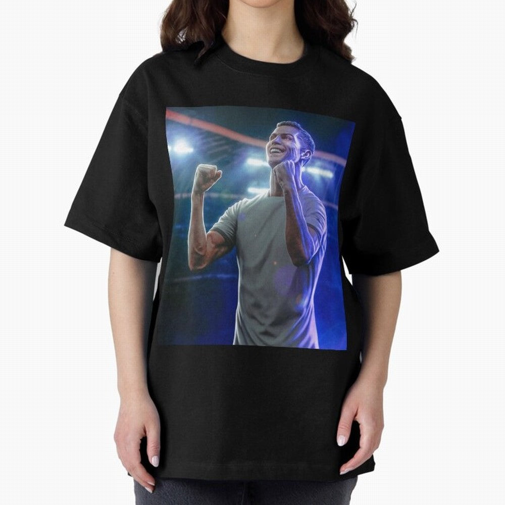 Cristiano Ronaldo Oversized T-Shirt Bring a Champion Mindset to FIFA World Cup 2026 Group Stage for Fans of Haaland and Mbappe and Portugal, Bringing Game Day Rituals, Football Legends, Country Pride and the Road to the Final; Made for Die Hard