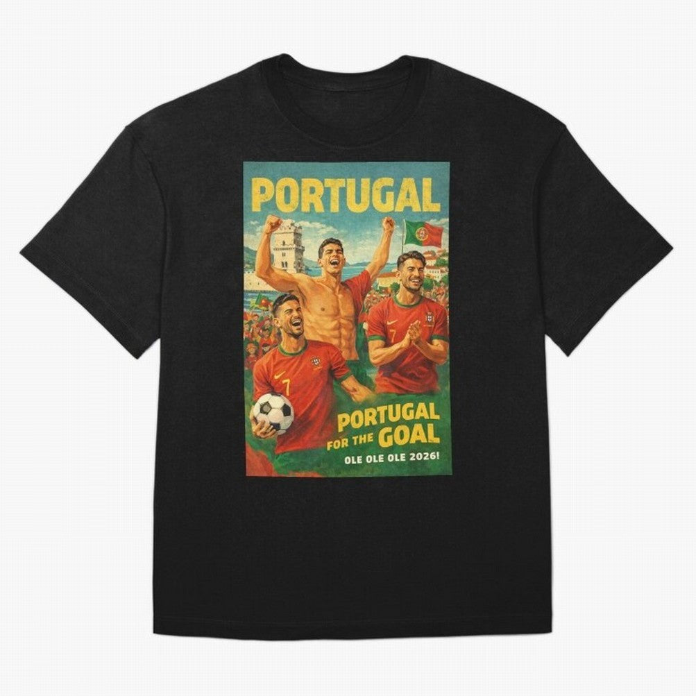 Portugal Lisbon Bel¨¦m Tower Cristiano Ronaldo FIFA World Cup Football Celebration Oversized T-Shirt Fuel the Hype around Match Day Hype around FIFA World Cup 2026 USA Canada Mexico, CR7 and Messi, England and Germany, Football History, Final Match