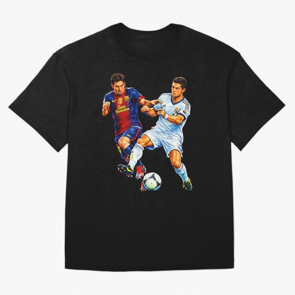 2 GOATS Oversized T-Shirt Bring Match Day Fire to FIFA World Cup 2026 Connected to Haaland, France and Portugal Energy, Fan Favorite Moments, National Team Passion, Big Match Drama and Soccer History; Made for Die Hard Supporters, Soccer Lovers,