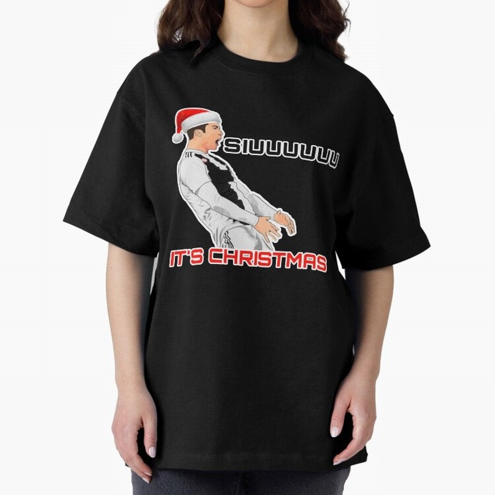 Siuuuuuu CR7 Christmas funny Oversized T-Shirt Enjoy the Biggest Football Party of Global Football Passion for FIFA World Cup 2026 Group Stage, Centered on Messi and Cristiano Ronaldo, England, Match Day Excitement, Supporter Culture, Golden Goals