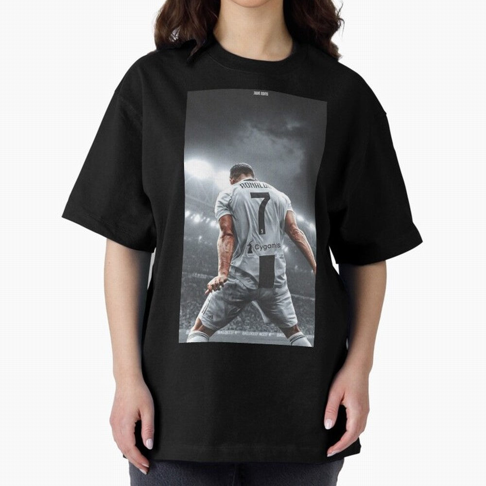Cristiano Ronaldo Fantastic Oversized T-Shirt Celebrate Soccer Greatness during FIFA World Cup 2026 Featuring Neymar, Brazil, Portugal and Argentina Energy, Global Supporter Spirit, Legendary Goals, National Colors and Tournament Celebration; Made