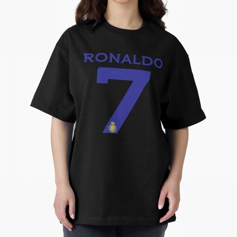 Ronaldo 7 Al-Nassr Football Club - Oversized T-Shirt Represent Fans Who Live for Match Day Hype around FIFA World Cup 2026, Neymar, Portugal, Spain and Germany, Football Passion, Legendary Performances, Festival Vibes and Supporter Community; Ideal