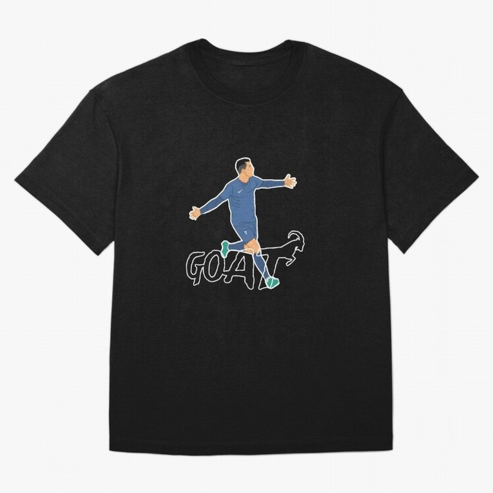 Cristiano Ronaldo - GOAT Oversized T-Shirt Stand with FIFA World Cup 2026 USA Canada Mexico Spirit, Highlighting England, Neymar, Haaland and Cristiano Ronaldo, Retro Football Energy, Iconic Rivalries, Trophy Chase Drama and Stadium Atmosphere;