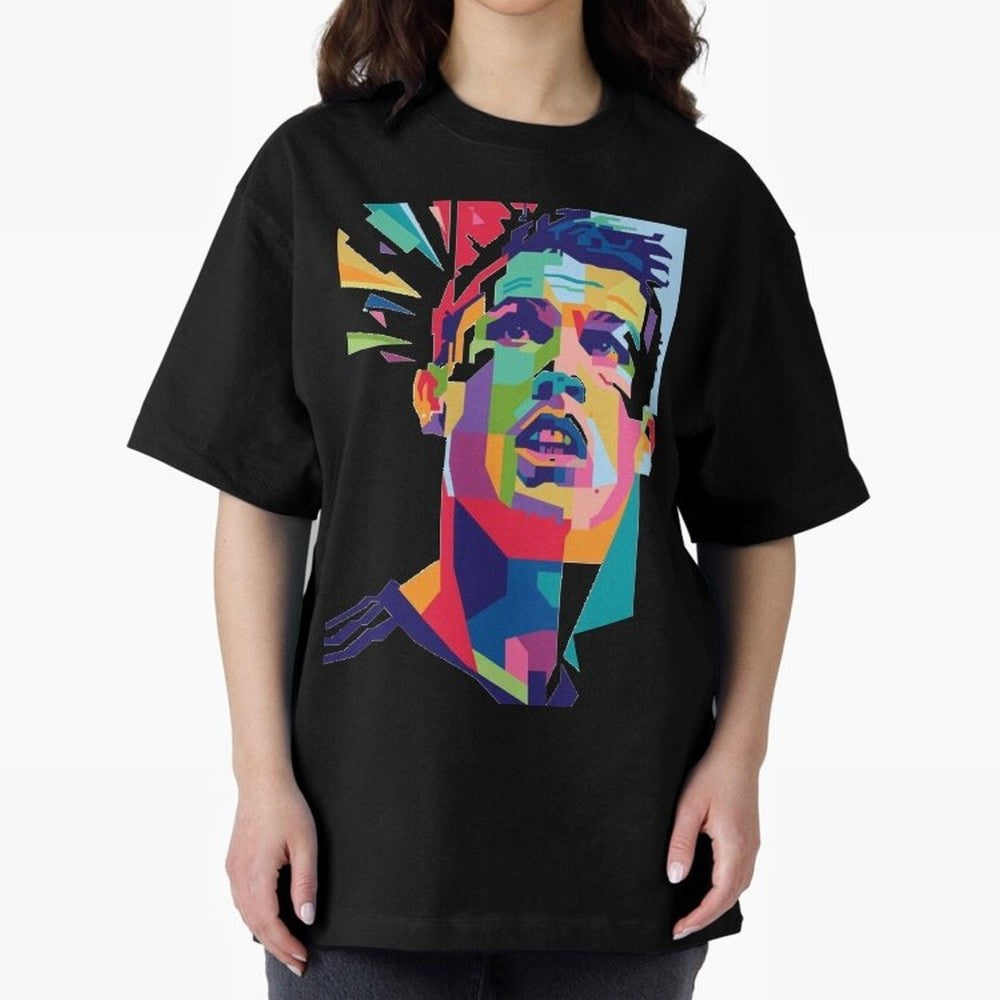 CR7 Sketch Oversized T-Shirt Share Match Day Hype around FIFA World Cup 2026 Group Stage, Messi, CR7 and Mbappe, Brazil, Portugal and Argentina, Champion Mindset, Group Stage Buzz, Knockout Tension and Passionate Fan Culture; Perfect for People Who