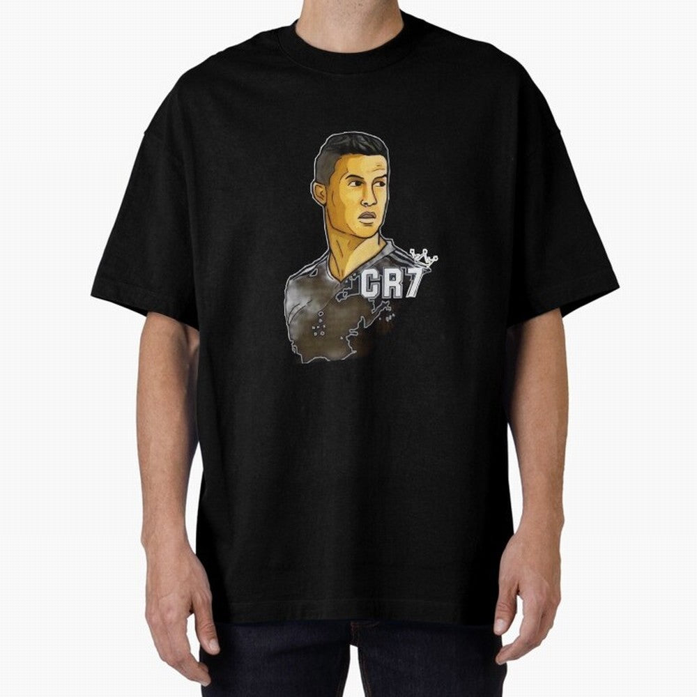 Cristiano Ronaldo digital art Oversized T-Shirt Represent Fans Who Live for Global Football Passion for FIFA World Cup 2026 Group Stage, Filled with Cristiano Ronaldo, Haaland and CR7, Germany, Match Day Excitement, Supporter Culture, Golden Goals