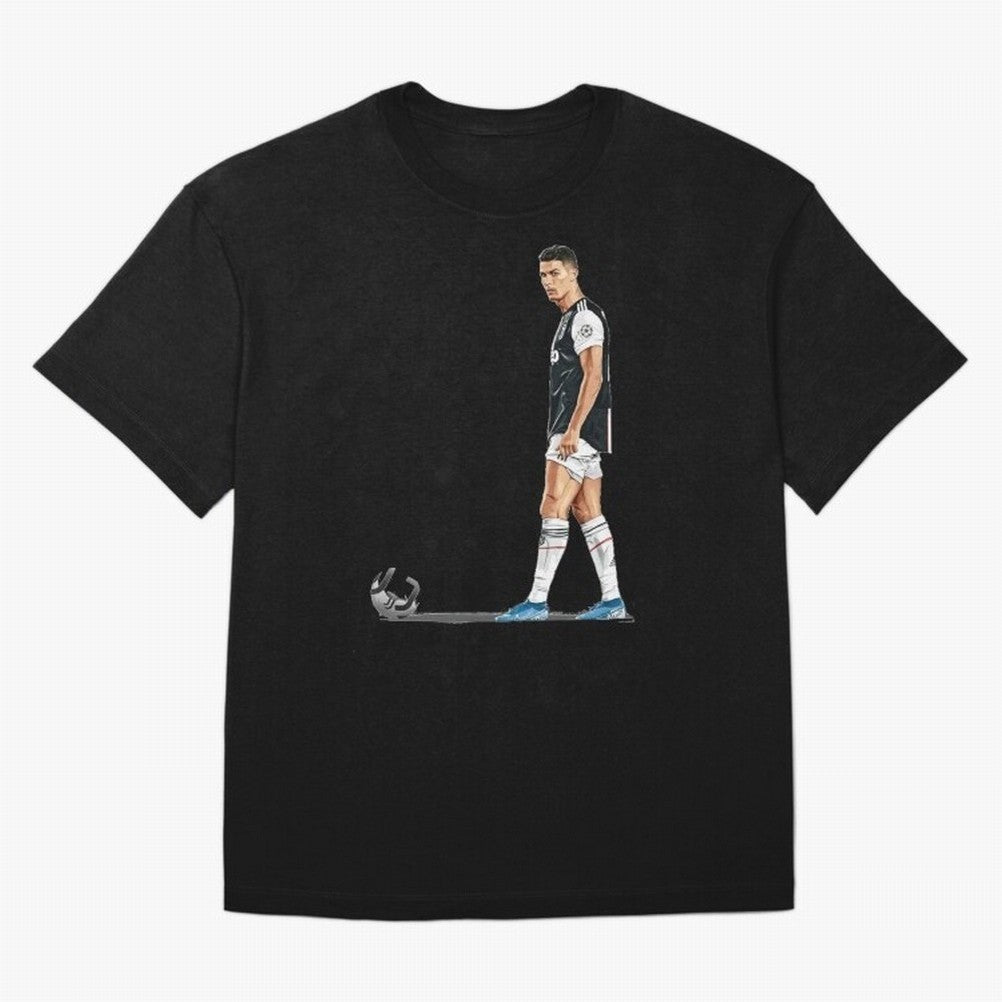 Ronaldo Watercolor Oversized T-Shirt Celebrate the Magic of FIFA World Cup 2026 Spirit, Capturing Brazil, Mbappe, Championship Spirit, Famous Goals, Roaring Crowds and International Football Unity; Ideal for Passionate Fans Who Love Underdog