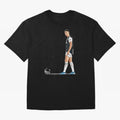 Ronaldo Watercolor Oversized T-Shirt Celebrate the Magic of FIFA World Cup 2026 Spirit, Capturing Brazil, Mbappe, Championship Spirit, Famous Goals, Roaring Crowds and International Football Unity; Ideal for Passionate Fans Who Love Underdog