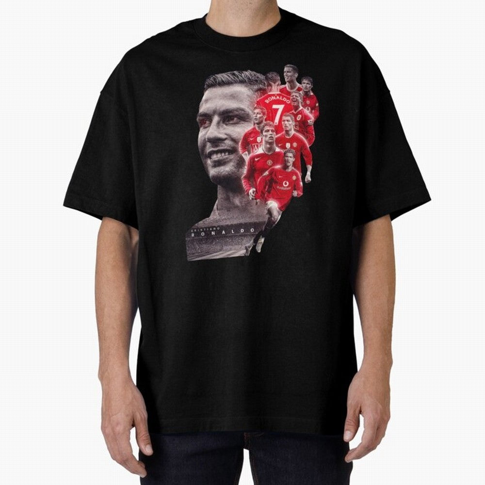ronaldo Oversized T-Shirt Bring World Football Passion into Match Day Hype around FIFA World Cup 2026 Group Stage, Mbappe and Neymar, Spain, Fan Favorite Moments, National Team Passion, Big Match Drama and Soccer History; Great for Watch Parties,