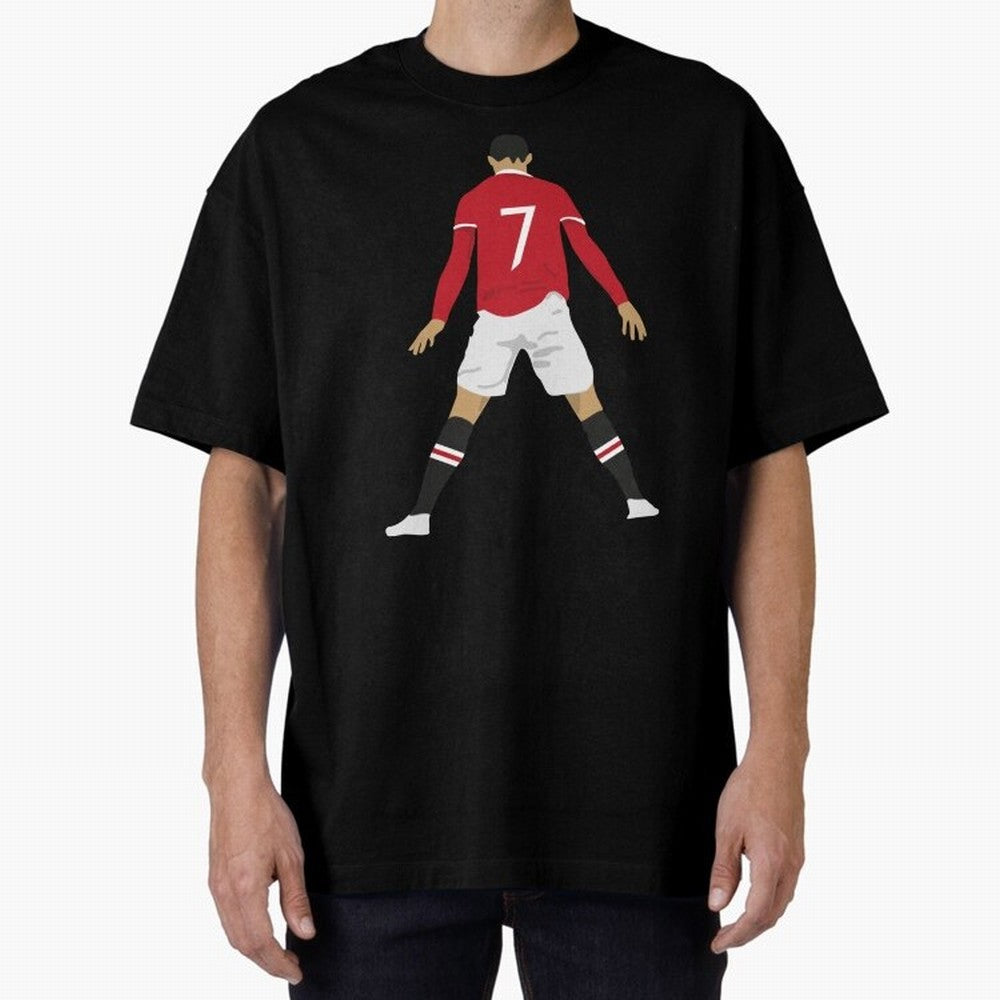 CR7 Man U SIIIIIUUUUUUU (Celebration) Oversized T-Shirt Live for the Drama of Match Day Hype around FIFA World Cup 2026 USA Canada Mexico, Neymar, Haaland and Cristiano Ronaldo, Germany, Football History, Final Match Energy, Crowd Noise and Once in