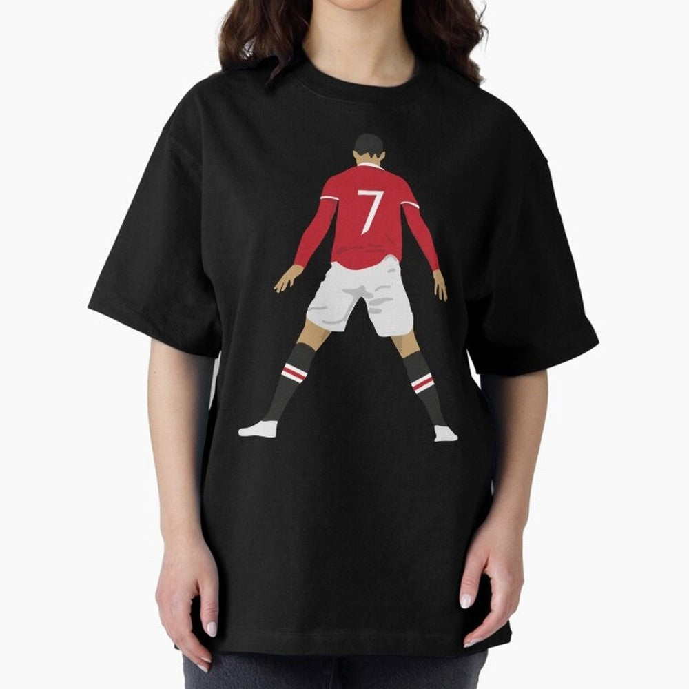 CR7 Man U SIIIIIUUUUUUU (Celebration) Oversized T-Shirt Live for the Drama of Match Day Hype around FIFA World Cup 2026 USA Canada Mexico, Neymar, Haaland and Cristiano Ronaldo, Germany, Football History, Final Match Energy, Crowd Noise and Once in