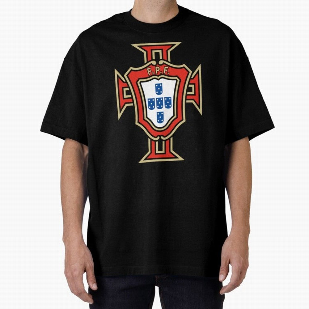 Portugal Soccer Logo Oversized T-Shirt Represent Football Lovers during Match Day Hype around FIFA World Cup 2026, Neymar, England, Football History, Final Match Energy, Crowd Noise and Once in a Lifetime Moments; Made for Die Hard Supporters,
