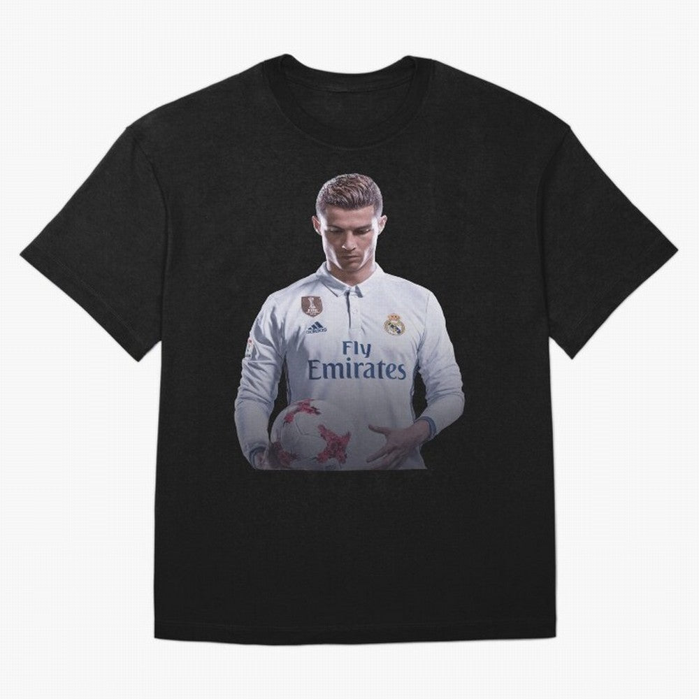 Ronaldo Madrid Jersey Poster Oversized T-Shirt Experience the Global Stage of Global Football Passion for FIFA World Cup 2026 USA Canada Mexico, Capturing Mbappe, Germany, Championship Spirit, Famous Goals, Roaring Crowds and International Football