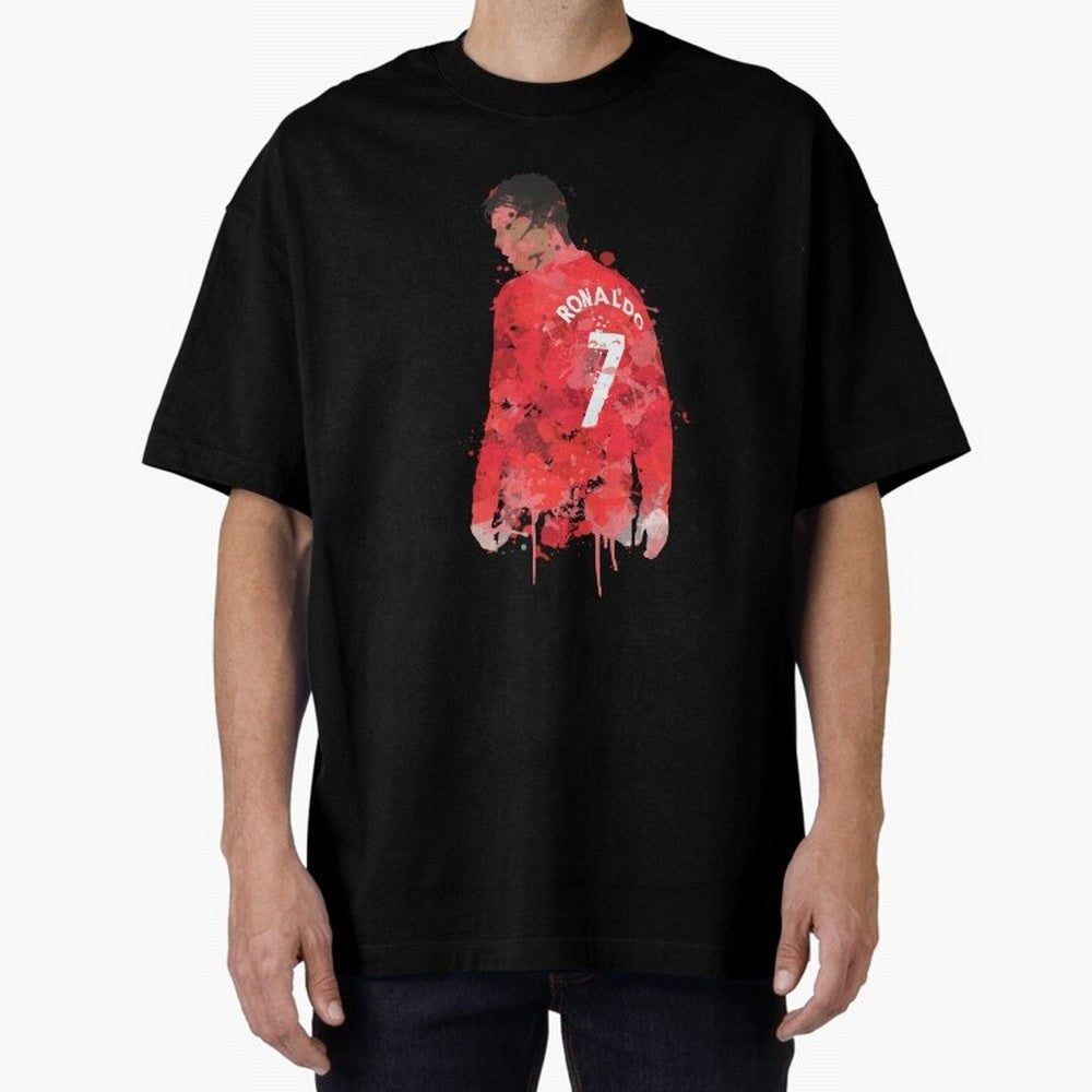 Cristiano Ronaldo - Manchester United Legend Art Oversized T-Shirt Celebrate Football Dreams Across Match Day Hype around FIFA World Cup 2026 USA Canada Mexico, Mbappe and Neymar, France, Fan Favorite Moments, National Team Passion, Big Match Drama
