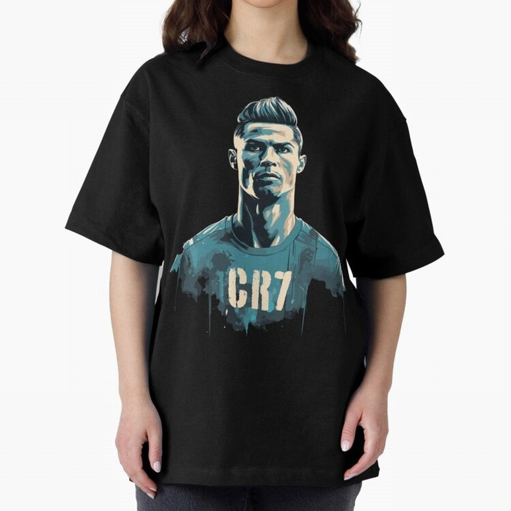 CR7 Oversized T-Shirt Support FIFA World Cup 2026 USA Canada Mexico Spirit, Filled with France and Portugal, CR7, Global Supporter Spirit, Legendary Goals, National Colors and Tournament Celebration; Perfect for Supporters Who Want Bold Football