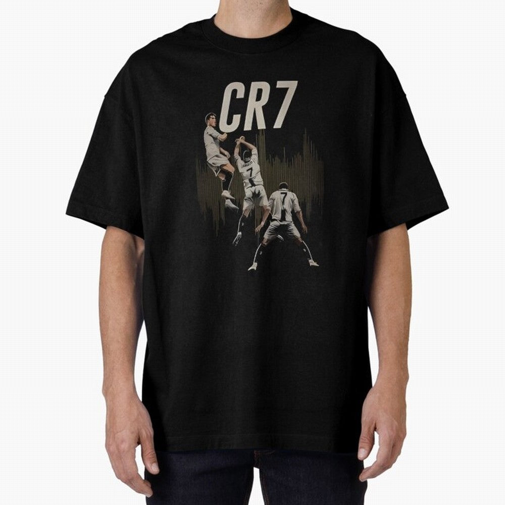 Cr7 Oversized T-Shirt Follow Global Football Passion for FIFA World Cup 2026 Group Stage, Celebrating Cristiano Ronaldo, Haaland and CR7, Argentina, France and Brazil, Classic Soccer Heritage, Championship Pressure, Fan Loyalty and International
