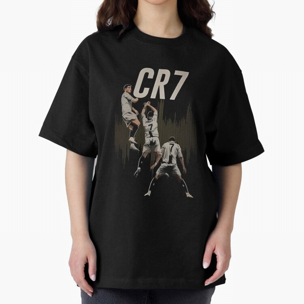 Cr7 Oversized T-Shirt Follow Global Football Passion for FIFA World Cup 2026 Group Stage, Celebrating Cristiano Ronaldo, Haaland and CR7, Argentina, France and Brazil, Classic Soccer Heritage, Championship Pressure, Fan Loyalty and International