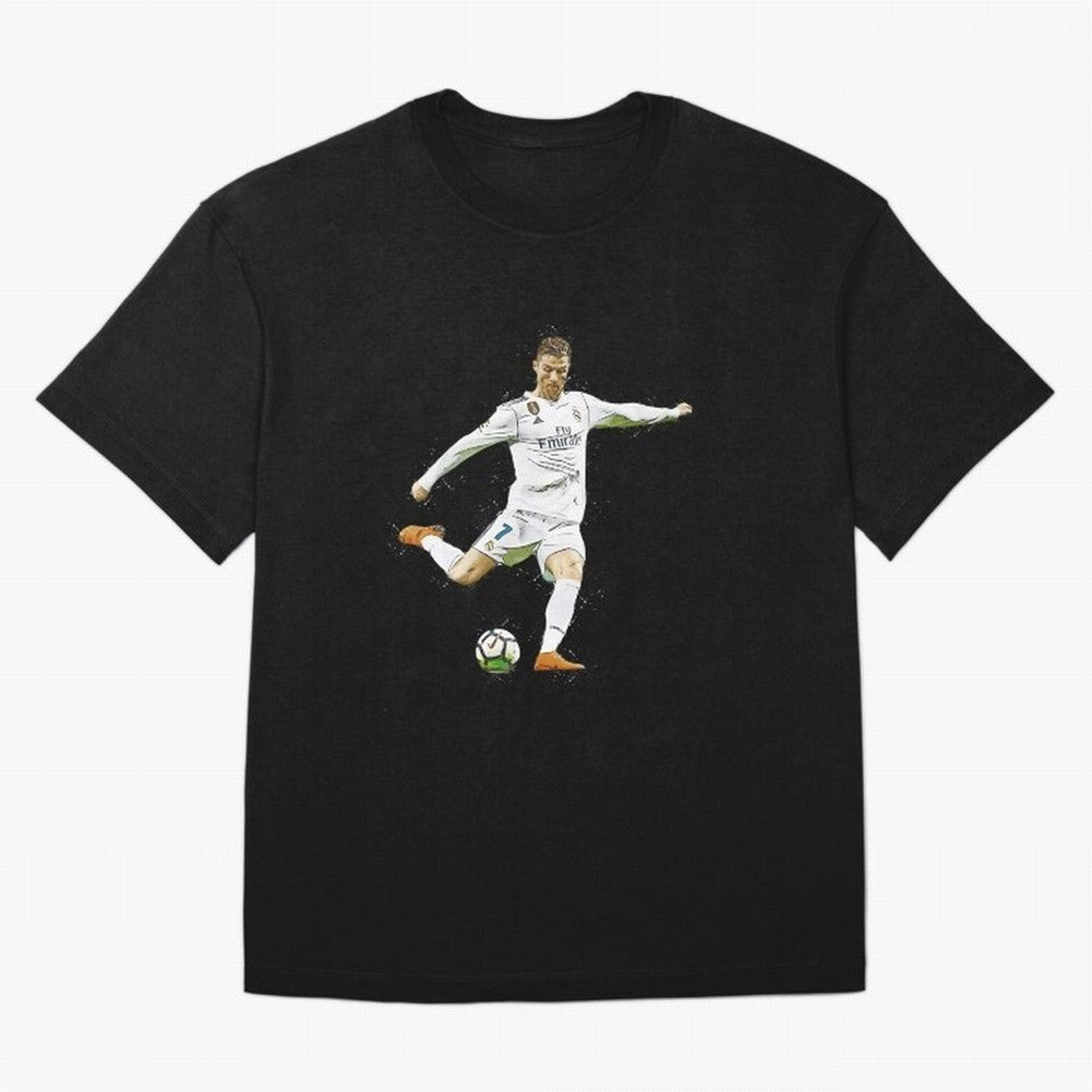 Cristiano Ronaldo Celebration Oversized T-Shirt Live for the Drama of FIFA World Cup 2026 Group Stage for Fans of Messi, CR7 and Mbappe and Argentina and Brazil, Bringing Vintage Soccer Flavor, Modern Football Stars, National Flags and Final Night