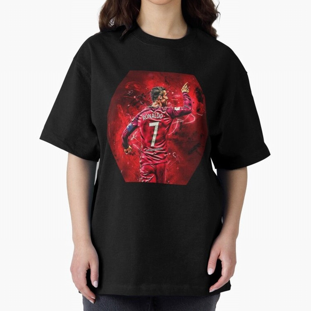 CR7 Art Oversized T-Shirt Remember Iconic Moments from the FIFA World Cup 2026 Journey through Cristiano Ronaldo Highlights, England and Germany Pride, Supporter Pride, Iconic Celebrations, Legendary Names and Global Match Day Energy; Perfect for