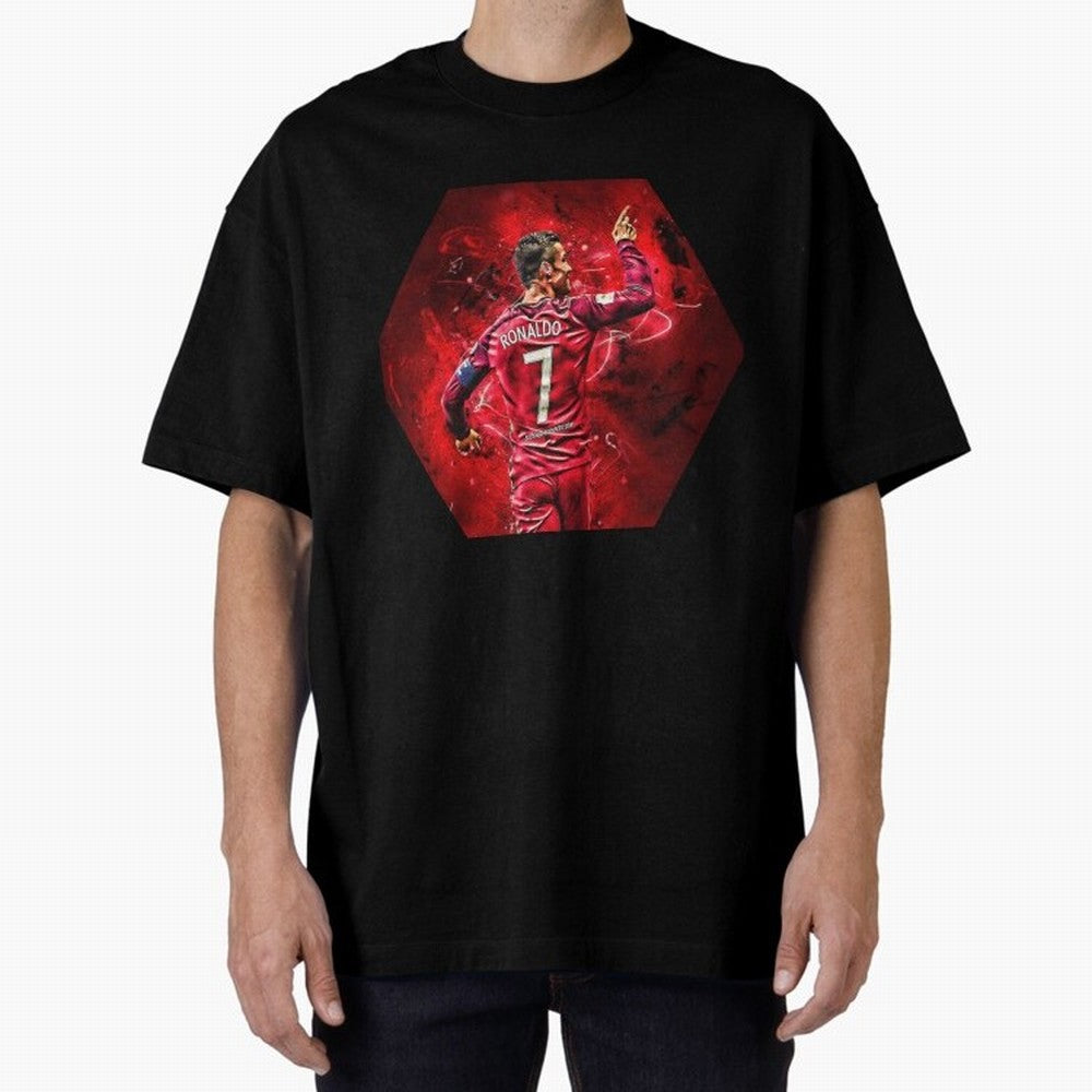 CR7 Art Oversized T-Shirt Remember Iconic Moments from the FIFA World Cup 2026 Journey through Cristiano Ronaldo Highlights, England and Germany Pride, Supporter Pride, Iconic Celebrations, Legendary Names and Global Match Day Energy; Perfect for