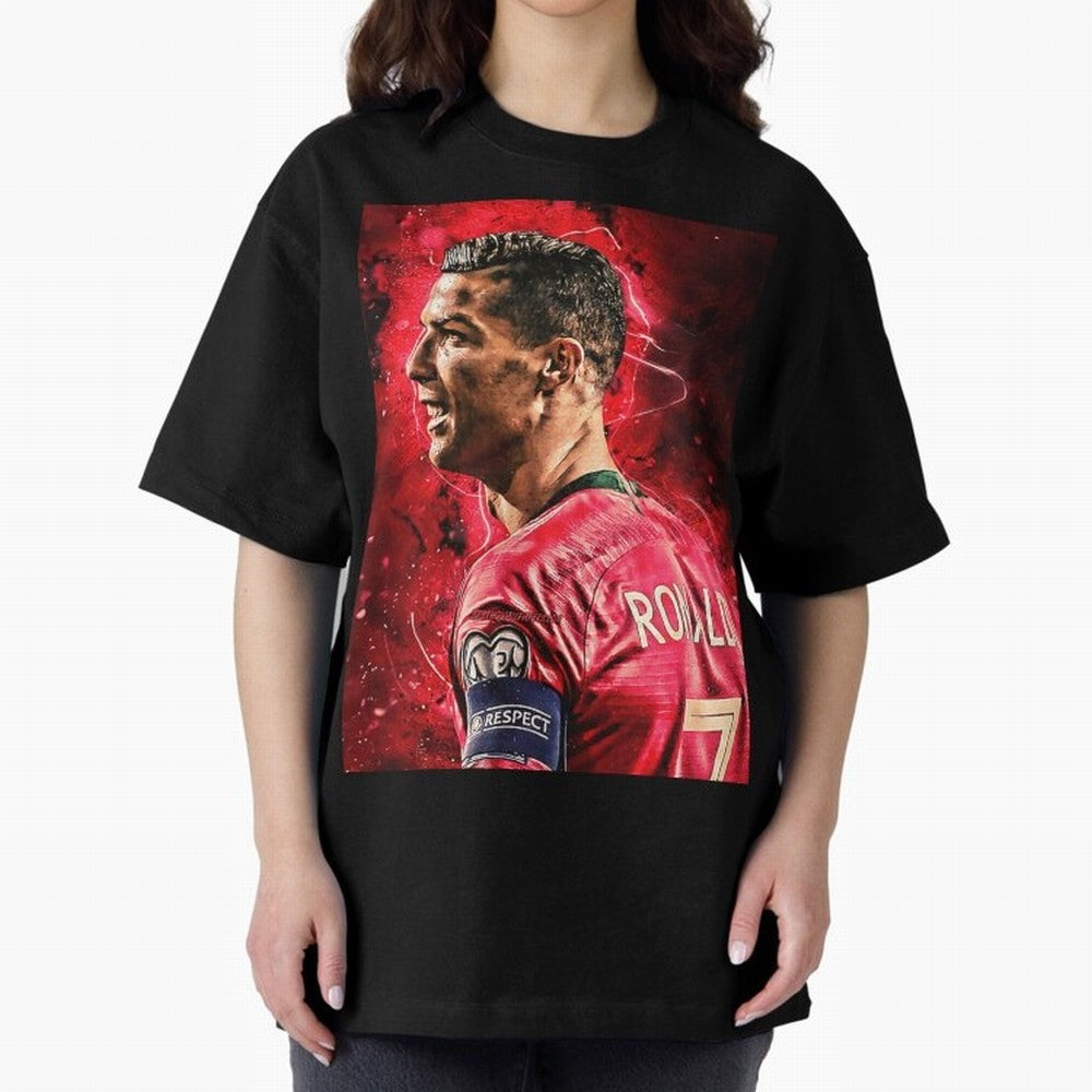 R-o-n-a-l-d-o Design Wallpaper Oversized T-Shirt Fuel Your Fan Pride for the FIFA World Cup 2026 Journey through Messi and Cristiano Ronaldo Highlights, Argentina and Brazil Pride, Vintage Soccer Flavor, Modern Football Stars, National Flags and