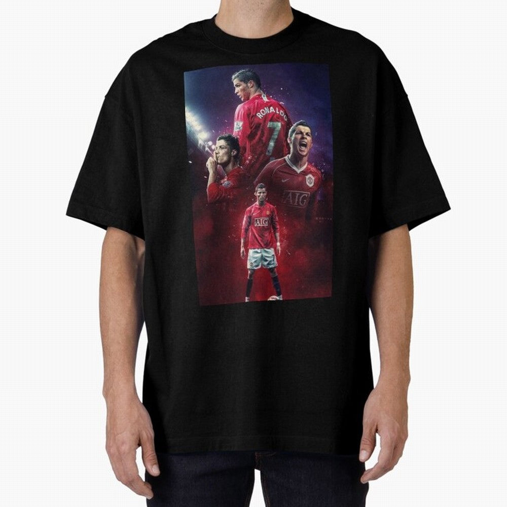 Cristiano Ronaldo dos Santos Aveiro Art Oversized T-Shirt Celebrate the Next Chapter of Match Day Hype around FIFA World Cup 2026 Group Stage, Neymar, Argentina and Brazil, Stadium Memories, Football Loyalty, International Chants and Championship