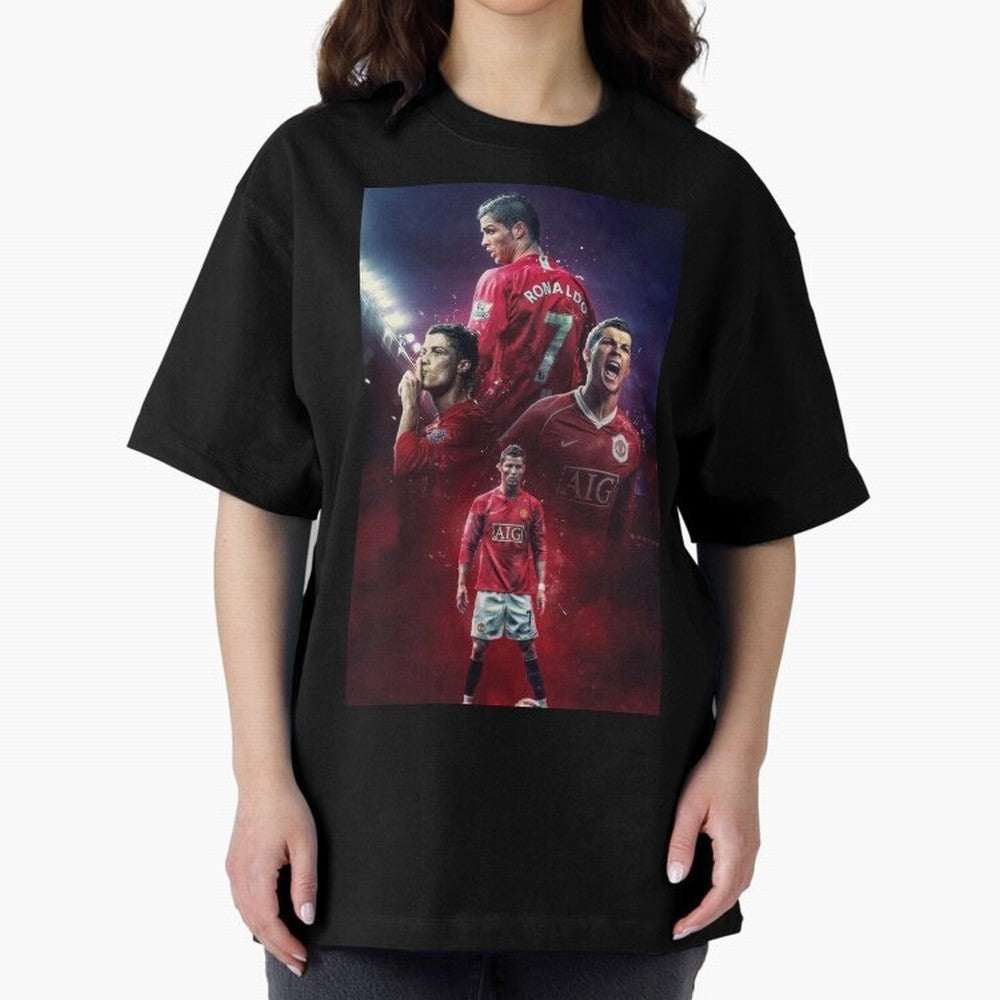 Cristiano Ronaldo dos Santos Aveiro Art Oversized T-Shirt Celebrate the Next Chapter of Match Day Hype around FIFA World Cup 2026 Group Stage, Neymar, Argentina and Brazil, Stadium Memories, Football Loyalty, International Chants and Championship