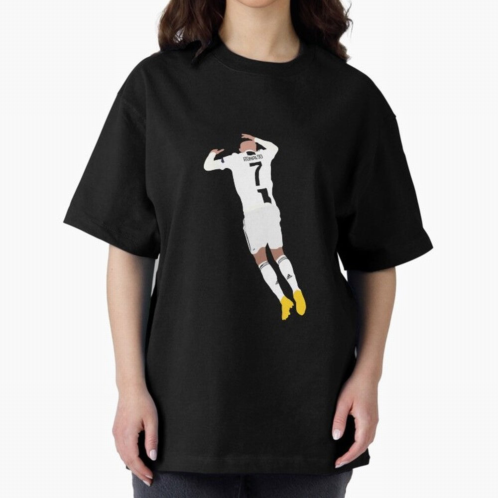 cristiano ronaldo goal celebration Oversized T-Shirt Fuel Your Fan Pride for FIFA World Cup 2026 USA Canada Mexico for Fans of Neymar, Haaland and Cristiano Ronaldo and France, Bringing Classic Soccer Heritage, Championship Pressure, Fan Loyalty