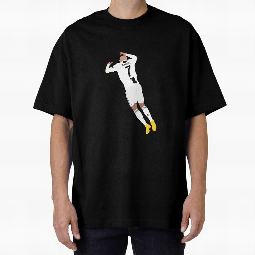 cristiano ronaldo goal celebration Oversized T-Shirt Fuel Your Fan Pride for FIFA World Cup 2026 USA Canada Mexico for Fans of Neymar, Haaland and Cristiano Ronaldo and France, Bringing Classic Soccer Heritage, Championship Pressure, Fan Loyalty