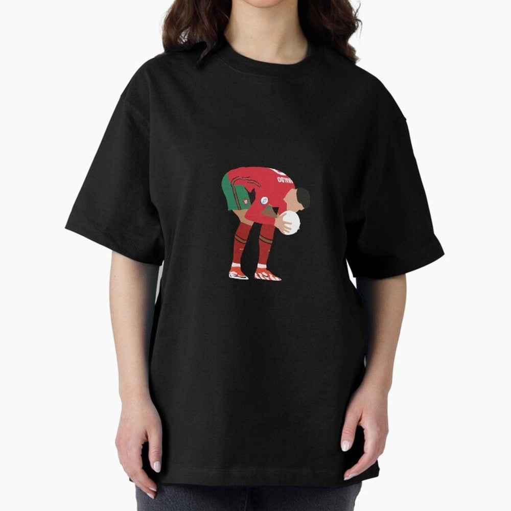 cristiano ronaldo ball kiss Oversized T-Shirt Show Your Stadium Side during Match Day Hype around FIFA World Cup 2026 USA Canada Mexico, Haaland and Mbappe, France and Portugal, Classic Soccer Heritage, Championship Pressure, Fan Loyalty and