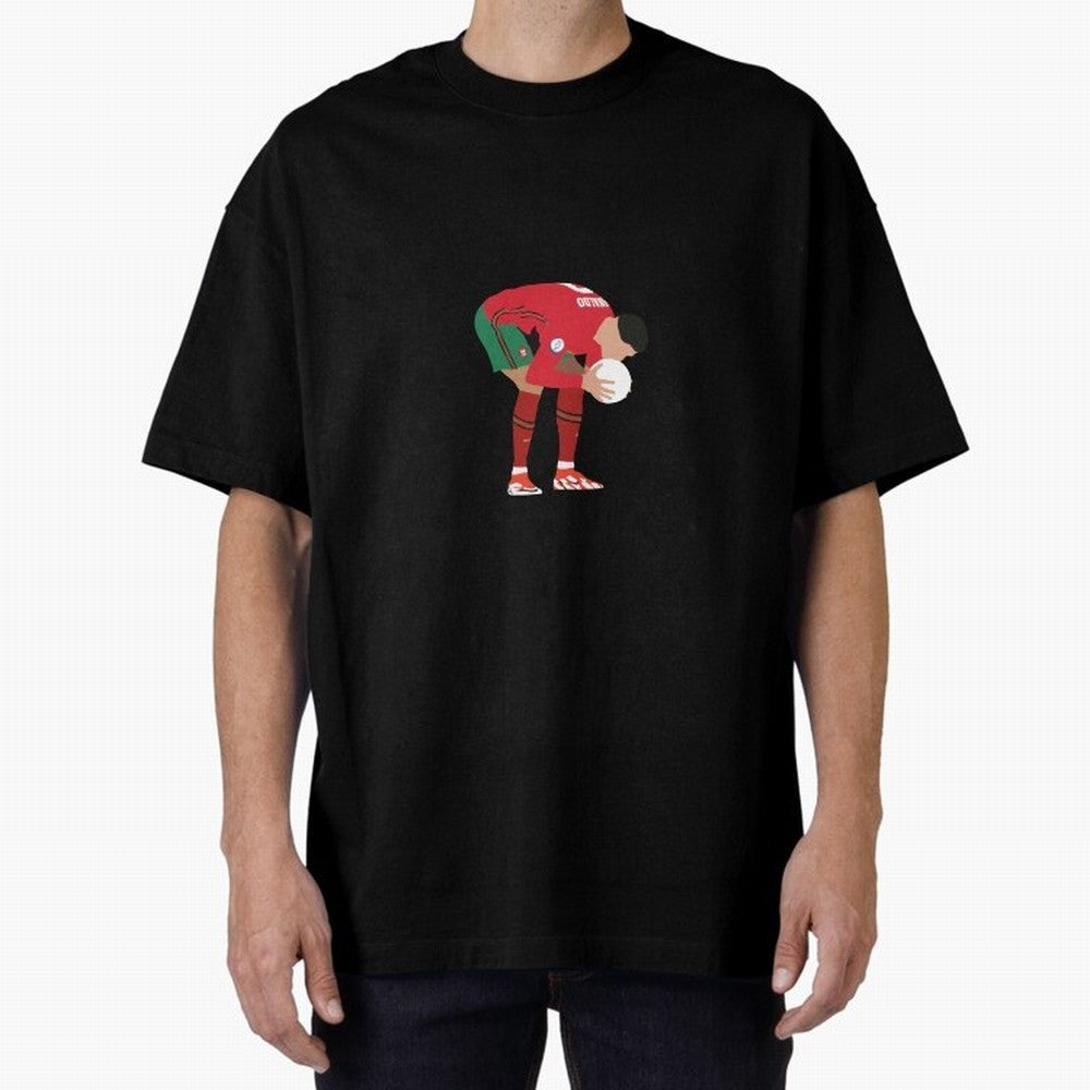cristiano ronaldo ball kiss Oversized T-Shirt Show Your Stadium Side during Match Day Hype around FIFA World Cup 2026 USA Canada Mexico, Haaland and Mbappe, France and Portugal, Classic Soccer Heritage, Championship Pressure, Fan Loyalty and