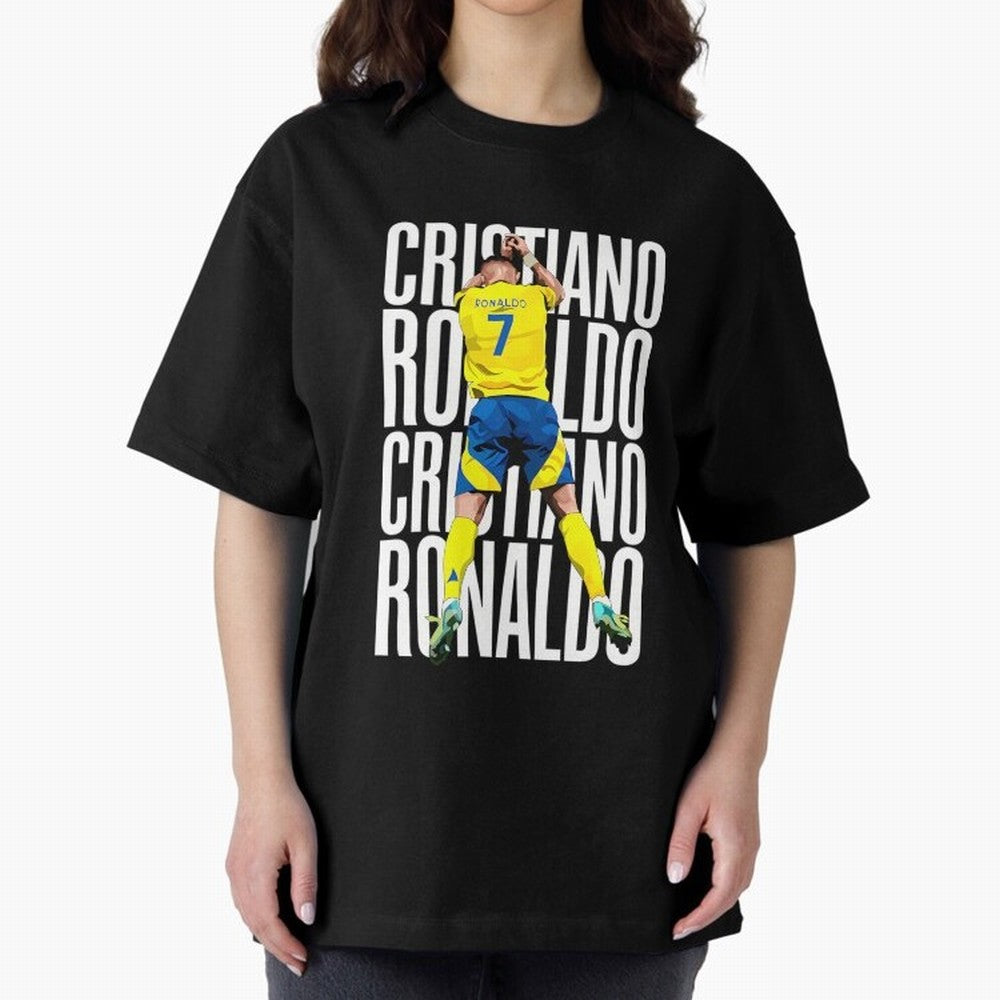 Cristiano Ronaldo Siuuuu Celebration Oversized T-Shirt Carry the Dream of FIFA World Cup 2026 Spirit, Inspired by France, CR7, Football History, Final Match Energy, Crowd Noise and Once in a Lifetime Moments; Ideal for Fans Who Follow Messi,