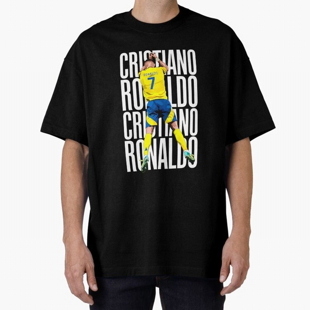 Cristiano Ronaldo Siuuuu Celebration Oversized T-Shirt Carry the Dream of FIFA World Cup 2026 Spirit, Inspired by France, CR7, Football History, Final Match Energy, Crowd Noise and Once in a Lifetime Moments; Ideal for Fans Who Follow Messi,