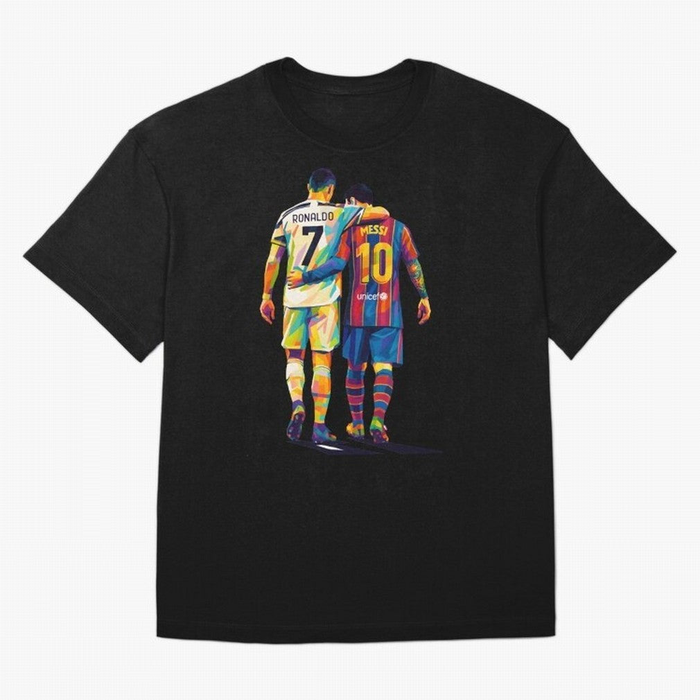 Cristiano Ronaldo and Messi Wpap Art Oversized T-Shirt Keep Football History Alive during Match Day Hype around FIFA World Cup 2026 Group Stage, Cristiano Ronaldo, Haaland and CR7, England, France and Netherlands, Football History, Final Match