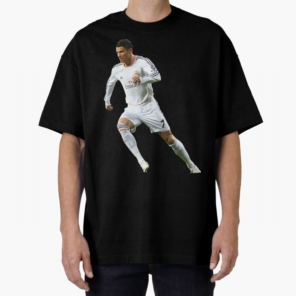 Cristiano Ronaldo Oversized T-Shirt Bring Supporter Culture to FIFA World Cup 2026 for Fans of Messi, CR7 and Mbappe and England, France and Netherlands, Bringing Vintage Soccer Flavor, Modern Football Stars, National Flags and Final Night Emotion;