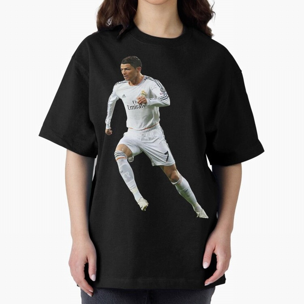 Cristiano Ronaldo Oversized T-Shirt Bring Supporter Culture to FIFA World Cup 2026 for Fans of Messi, CR7 and Mbappe and England, France and Netherlands, Bringing Vintage Soccer Flavor, Modern Football Stars, National Flags and Final Night Emotion;