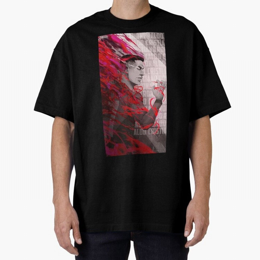 Cristiano Ronaldo x Blue Lock Oversized T-Shirt Follow the Final Road of Match Day Hype around FIFA World Cup 2026, Cristiano Ronaldo, Haaland and CR7, Netherlands, Sports Nostalgia, International Competition, Famous Players and Unforgettable