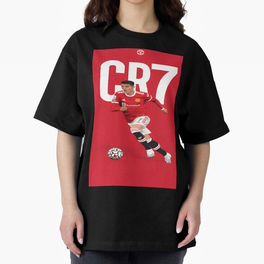 Cr7 Oversized T-Shirt Get Ready for Match Day Hype around FIFA World Cup 2026 Group Stage, Mbappe and Neymar, France and Portugal, Vintage Soccer Flavor, Modern Football Stars, National Flags and Final Night Emotion; Perfect for People Who Love