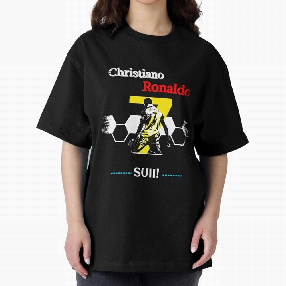 Cristiano Ronaldo Cr7 Oversized T-Shirt Live the Energy of FIFA World Cup 2026 for Fans of Neymar and Brazil, Bringing Football Festival Excitement, Trophy Ambitions, Country Rivalries and Star Player Buzz; Great for Watch Parties, Sports Bars,