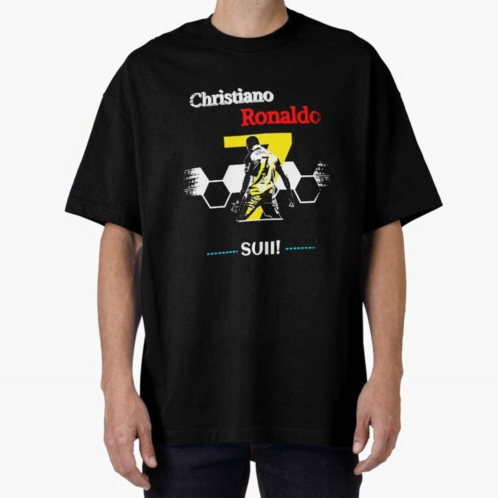 Cristiano Ronaldo Cr7 Oversized T-Shirt Live the Energy of FIFA World Cup 2026 for Fans of Neymar and Brazil, Bringing Football Festival Excitement, Trophy Ambitions, Country Rivalries and Star Player Buzz; Great for Watch Parties, Sports Bars,