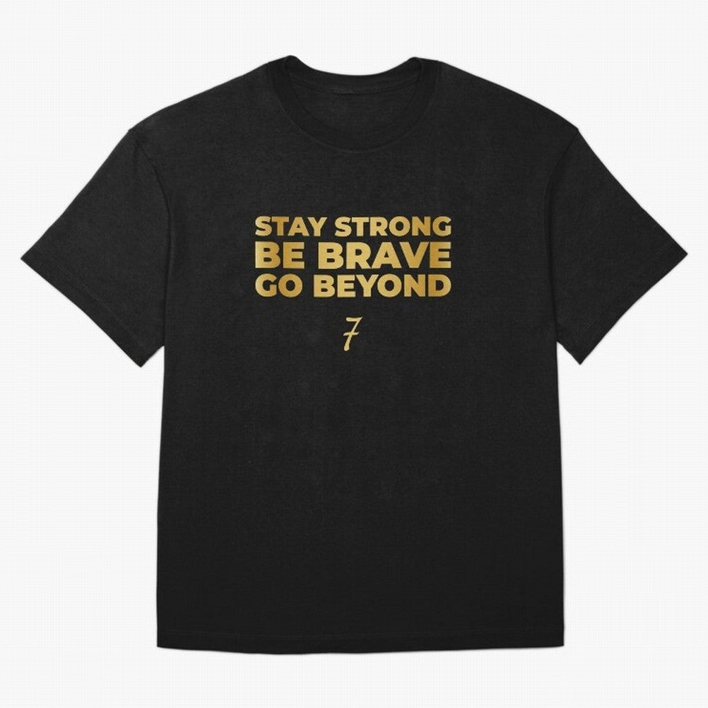 Stay Strong, Be Brave, Go Beyond (Gold Edition) Oversized T-Shirt Celebrate the Stars of FIFA World Cup 2026 USA Canada Mexico Made for Haaland and Mbappe, Netherlands Energy, Supporter Pride, Iconic Celebrations, Legendary Names and Global Match